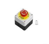 Metal ABS Push Button Station 22mm 1NO+1NC Contacts(3) | IP65 rating, oil-resistant seal, self-locking function, 22mm mounting, industrial safety