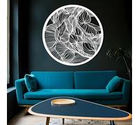 Metal Abstract Lines Wall Art, Round, Geometric Decor, Metal Artwork Decoration, Modern Art Sculpture Home Ornament for Living Room,Bedroom Hallway and Stairs Nature Home Decor (metal w