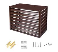 Metal Ac Covers for Outside Wall, Aluminum External Air Conditioner Cover, Heat Pump Cover, Hvac Cover, Air Conditioner Cage, Applicable to Air Conditioner Outdoor Unit ( Color : Brown , Size : 100*50