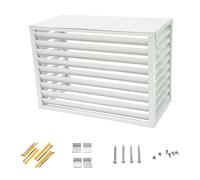 Metal Ac Covers for Outside Wall, Aluminum External Air Conditioner Cover, Heat Pump Cover, Hvac Cover, Air Conditioner Cage, Applicable to Air Conditioner Outdoor Unit ( Color : Bianco , Size : 100*5