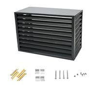 Metal Ac Covers for Outside Wall, Aluminum External Air Conditioner Cover, Heat Pump Cover, Hvac Cover, Air Conditioner Cage, Applicable to Air Conditioner Outdoor Unit ( Color : Grå , Size : 100*50*7