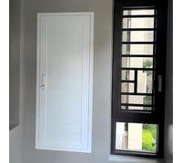 Metal Access Hatch, White Aluminum Attic Door for Wall/Ceiling, Lock & Key Included, Plumbing Access Cover (81x111cm/32x44in) - Durable, Secure & Versatile