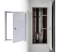 Metal Access Hatch with Key Latch C Attic Access Panel for Drywall Plumbing & Electrical Maintenance Wall Cover Plate (WxH 25x135cm/9.8x53.1in)