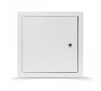 Metal Access Panel Inspection Door with Picture Frame Gloss White - Conceals Pipe, Meters, Wires - Fuse, Plasterboard Cover Box - Non Fire Rated (440x440mm (in 400x400mm))