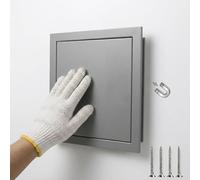 Metal Access Panel Inspection Hatch for Plasterboard Wall & Ceiling, Heavy Duty Plumbing Access Door, Flush Fit White Cover Conceals Wires, Meters & Fuse Box, 300x300 mm(Gray,200x300mm)