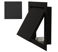 Metal Access Panel with Magnetic Lock Devise, Push to Open Concealed Panel for Ceiling/Wall, Aluminum Alloy Access Hole Cover for Attic Crawl Space Wine Cellar(Black,15x20cm(5.9x7.8in))