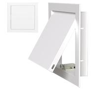 Metal Access Panel with Magnetic Lock Devise, Push to Open Concealed Panel for Ceiling/Wall, Aluminum Alloy Access Hole Cover for Attic Crawl Space Wine Cellar(White,15x15cm(5.9x5.9in))