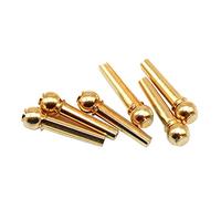 Metal Acoustic Guitar Bridge Pins 6pcs Brass Strings Fixed Cone String Nails Accessory for 6 Instrument