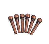 Metal Acoustic Guitar Bridge Pins Guitar Strings Fixed Cone String Pins String Nails Copper 6pcs/set(BA006GU)