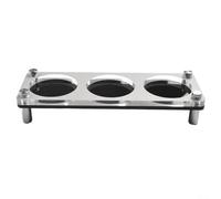 Metal Acrylic 2 Layer Coffee Tools Stand For Organizing Espresso Accessories With 63Mm Holes For Tamper Portafilter And Cleaning Brushes(1 Layer)