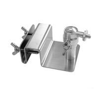 Metal Adjustable Gutter Mount for Eufy and For Arlo Solar Panels, Stainless Finish with No Drill Setup, Designed for Optimal Solar Panel Positioning Outdoors