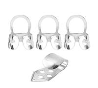 Metal Adjustable Hollow Finger Picks 3pcs Index Finger 1pc Thumb Banjo Guitar Ukulele Parts (Silver)