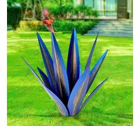 Metal Agave Plant Outdoor Decoration - 65cm Large Leaf Thickened Tequila Rustic Sculpture, Desert Courtyard Art, Garden Floral Gift