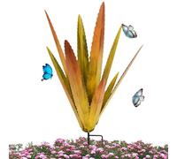 Metal Agave Plant Sculpture - 29 * 29 * 45CM DIY Plant Home Decoration | Home Yard Decorations Stakes, Metalic Plants Outdoor Decor, Metal Flower Garden Statue, Figurines for Yard, Park Landscaping
