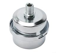 Metal Air Compressor Muffler for Oil-Free Pumps, Noise Reduction | Filter Silencer with 12.5mm 16mm 20mm Inlet Options, Easy Install Workshop Tool Accessory to Block Humidity and Dust, Silver