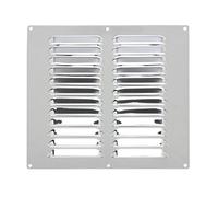 Metal Air Vent Cover, Suitable for Venting Gas Appliances Ventilation Internal External Wall, for Openings 9 x 9" (229 x 229mm), Chrome