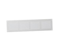 Metal Air Vent Grille Cover with Insect Mesh - Ventilation Cover (400x100mm / 16x4'', White)