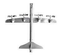 METAL AIRPLANE TEATERVANE - vintage wind direction indicator, garden roof decoration accent | Rustic aircraft design, aviation theme, rotating feature, s