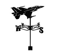 Metal Airplane Weather Vane Retro Durable Wind Direction Indicator Home Measuring Tool Creative Measuring Tools for Garden Mount Yard DecorationGarden & Outdoors