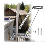 Metal All-Weather Chimney Roof Brace, Wind and Snow Proof Support for 4-10 Inch Round Pipes, Includes Sturdy Legs Hoop and Mounting Screws