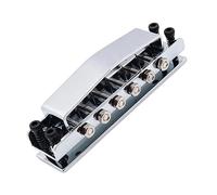 Metal Alloy Guitar Bridge Cover and Base Plate Adjustable Bridge with Roller Saddle and Protecting Cover Guitar Part Electric Replacement Part