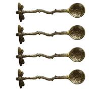 Metal Alloy Historic Plan Dessert Utensils with Ergonomic Handle Dishwasher Safe Coffee for Home Dining Multiple Purpose Metal Alloy Spoon