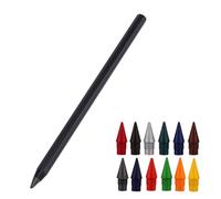 Metal Alloy Writing Instrument, No Sharpening Required Forever Infinity Pencil with 12 Colored Refill Tips Reusable Inkless Everlasting Eternal Pen for Drawing Sketching Artists Students Teacher Gift