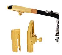 Metal Alto Saxophone Mouthpiece, Eb Alto Sax Mouthpieces 6C for Sax Players with Sliding Cover, High Strength & Bright Sound, Musical Instruments Accessory