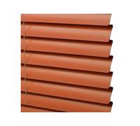 Metal Aluminium Venetian Blinds, Light Filtering Horizontal Blind - Cordless Roller Shade for Office Bathroom Bedroom(Orange)