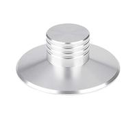 Metal Aluminum Disc Stabilizer, Lightweight Audio Record Player Weight Clamp Disc Stabilizer Turntable for LP Vinyl, CD Player, Chassis, Speakers(Silver)