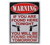 Metal Aluminum Plaque Sign Warning If You are Found Here Tonight Will Be Tomorrow Tin Sign for Home Bar Kitchen Pub Wall Decor Signs 12x8inch