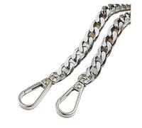 Metal Aluminum Replacement Bag Chain Parts Accessories for Hand-Woven DIY Handmade Workshop Studio Detachable Straps Bag Chain(Silver,40cm)