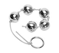 Metal Anal Beads 2.5Cm Big Balls Butt 5 Anal Pull Balls String Vaginal Plug Steel Five Metal Anal Balls Adult Sex Toys for Woman Handheld Ring Anal Bead White S 25Mm
