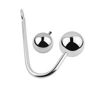 Metal Anal Hook Anal Plug Solid Single Ball Rope Hook with 2 Replaceable Balls and Ring BDSM Fetish Toy for Adult