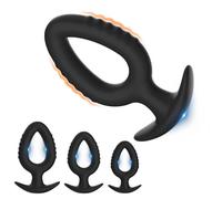 Metal Anal Plug Anal Trainer Jewel Butt Plug Dilated Hollow Anal Butt Plug Silicone Anal Plug Anal But Plug Sex Toy Metal Anal Plug Butt Plug Butt Plug Anal Sex Toys for Men Women (M)