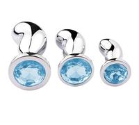 Metal Anal Plug Erotic Products But Plug Fetish Butt Plug Prostate Massage Anal Vaginal Masturbation BDSM Adult Sex Toys(Light Blue,Small Medium Large)