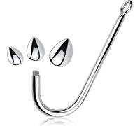 Metal Anal Plug Wtih Sexy Demon Cosplay Leather Whip Adult Toys Sex Products for Women Men Gay G-Spot Massage Tail Plug White Conical 3 Pc