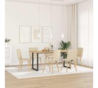 Metal and Wood Dining Chair Padded Seat and Backrest Breathable Durable Fabric for Dining Room Living Room BedroomHome Furniture