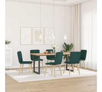 Metal and Wood Dining Chair Padded Seat and Backrest Breathable Durable Fabric Ideal for Dining Room Living Room or Bedroom Use.