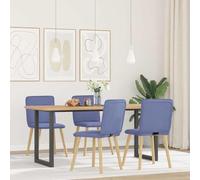 Metal and Wood Dining Chair with Padded Seat and Backrest Breathable Durable Fabric Elegant Home Design Comfortable Dining Room Furniture