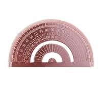 Metal Angle Gauge - Vintage Creative Drawing Tool Red Copper Semicircle Angle Gauge 180 Degree Angle Measurement With Metal Ruler Geometric Measuring Tools School Supplies For Students Engineers