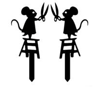 Metal Animal Garden Decor Featuring Playful Statues for Flower Bed and Outdoor Decoration, Weather Resistant Metal Material