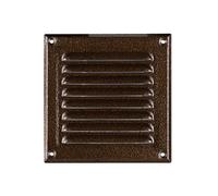 Metal Antique Brown Air Vent Grille 195mm x 195mm with Fly Screen/Mesh/Net Ventilation Cover MTA6AN