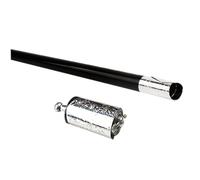 Metal Appearing Cane Trick Prop Telescopic Trick Wand Stretchable Extendable Out Props Pocket Staff Black #·