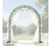 Metal Arch 260 280 240 180 120 400 cm Outdoor Garden Arbor Trellis for Climbing Plants Roses Wedding Patio Party Event Décor Pergola Archway with Base Easy Assembly(Green,200 x 230 x 40 cm)