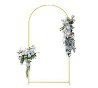 Metal Arch Backdrop Stand - Gold Floral Display Frame, Adjustable Balloon Garland Support | Wedding Doorway Decoration Frame, Elegant Arch Base Construction, Background Frame Setup for Events