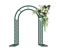 Metal Arch for Climbing Plants Durable Garden Trellis Weather Resistant Wedding Arbor Galvanized Rust Proof 2.30M High (Green 1.4M/4.6FT)