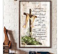 Metal Art Decor Vintage Metal Tin Sign Amazing Grace I Still Believe in Amazing Grace Jesus Christian Cross Poster Tin Sign Poster Vintage Metal Signs for Bar Club Man Cave Room Wall Decor 8x12 inch