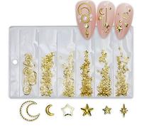 Metal Art Studs 3D Metal Art Jewelry Decorations Bows Heart Bubble Multi-Shapes Decoration Accessories