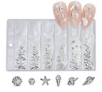 Metal Art Studs 3D Metal Art Jewelry Decorations Bows Heart Bubble Multi-Shapes Decoration Accessories